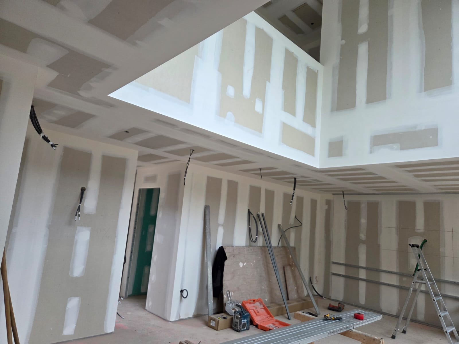 Pose de cloisons sèches - Chantier 1